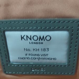 Knomo London Green and Tan Bag